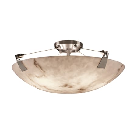 A large image of the Justice Design Group FAL-9632-35-LED5-5000 Brushed Nickel