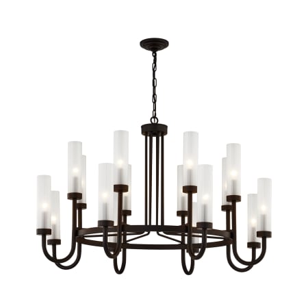 A large image of the Justice Design Group FSN-4345-CLFR Dark Bronze