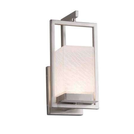 A large image of the Justice Design Group FSN-7511W-WEVE Brushed Nickel