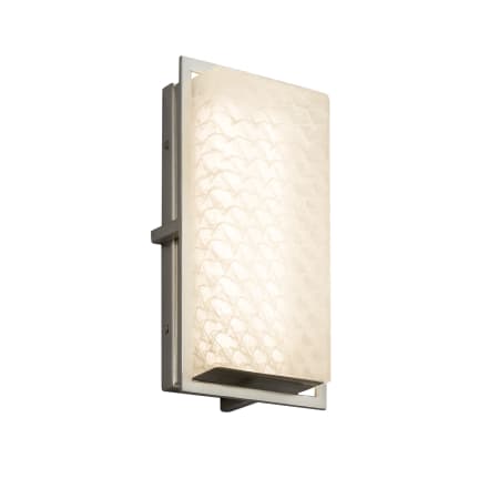 A large image of the Justice Design Group FSN-7562W-WEVE Brushed Nickel