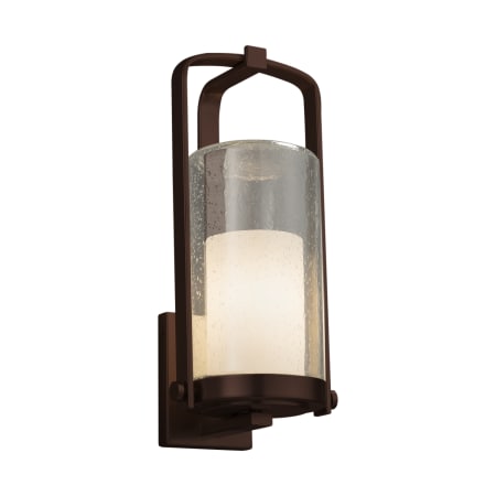 A large image of the Justice Design Group FSN-7584W-10-OPAL-LED1-700 Dark Bronze