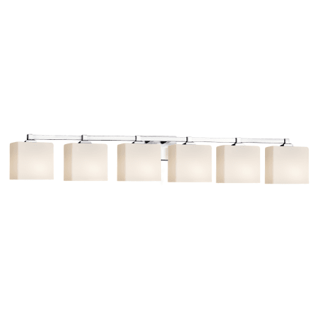 A large image of the Justice Design Group FSN-8436-55-OPAL Polished Chrome