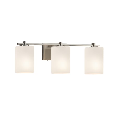 A large image of the Justice Design Group FSN-8443-10-OPAL Brushed Nickel