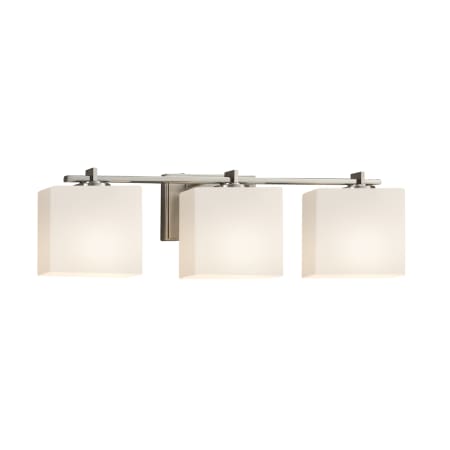 A large image of the Justice Design Group FSN-8443-55-OPAL Brushed Nickel