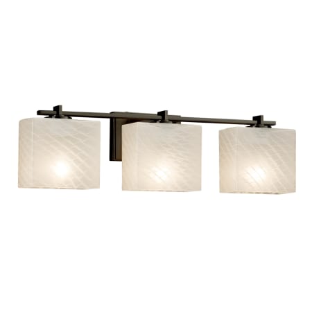 A large image of the Justice Design Group FSN-8443-55-WEVE-LED3-2100 Dark Bronze