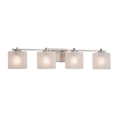 A large image of the Justice Design Group FSN-8444-30-FRCR-LED4-2800 Brushed Nickel