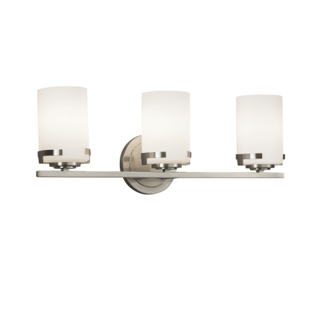 A large image of the Justice Design Group FSN-8453-10-OPAL Brushed Nickel