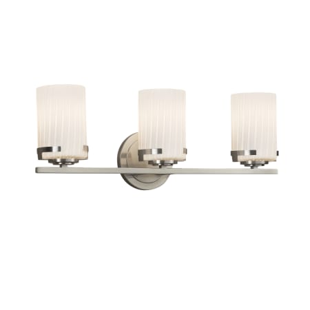 A large image of the Justice Design Group FSN-8453-10-RBON Brushed Nickel