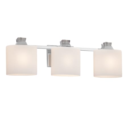 A large image of the Justice Design Group FSN-8473-30-OPAL-LED3-2100 Polished Chrome