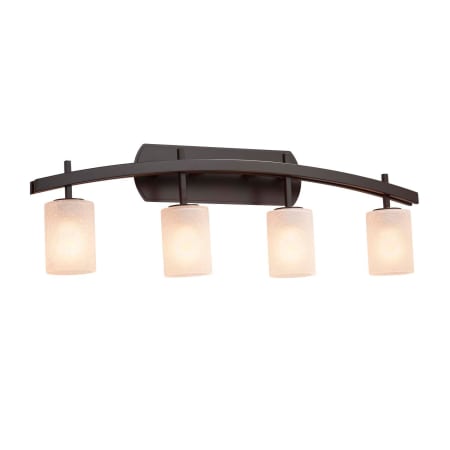 A large image of the Justice Design Group FSN-8594-10-FRCR-LED4-2800 Dark Bronze
