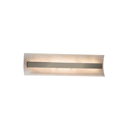 A large image of the Justice Design Group FSN-8621-WEVE Brushed Nickel