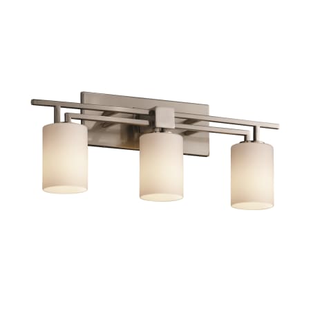 A large image of the Justice Design Group FSN-8703-10-OPAL Brushed Nickel