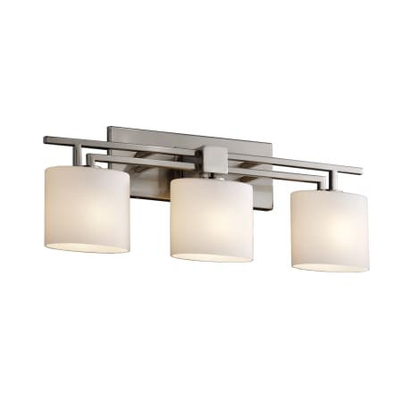 A large image of the Justice Design Group FSN-8703-30-OPAL Brushed Nickel