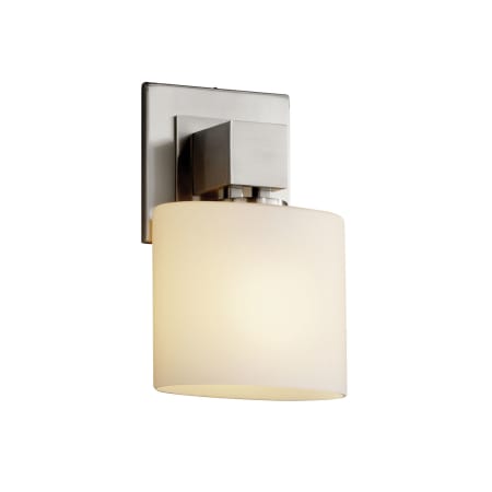 A large image of the Justice Design Group FSN-8707-30-OPAL Brushed Nickel