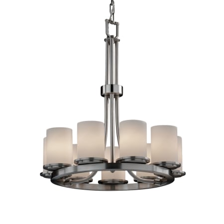 A large image of the Justice Design Group FSN-8766-10-OPAL Brushed Nickel