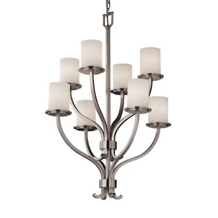 A large image of the Justice Design Group FSN-8788-10-OPAL Brushed Nickel
