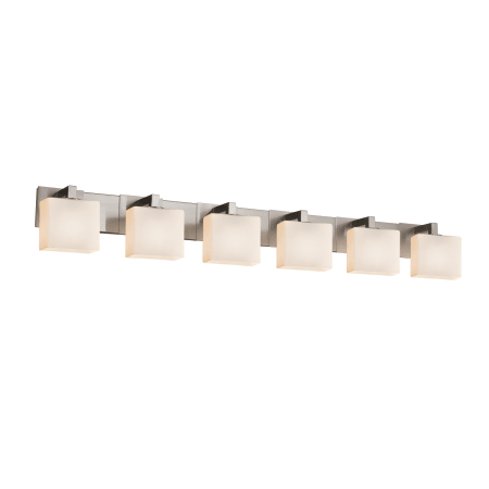 A large image of the Justice Design Group FSN-8926-55-OPAL Brushed Nickel