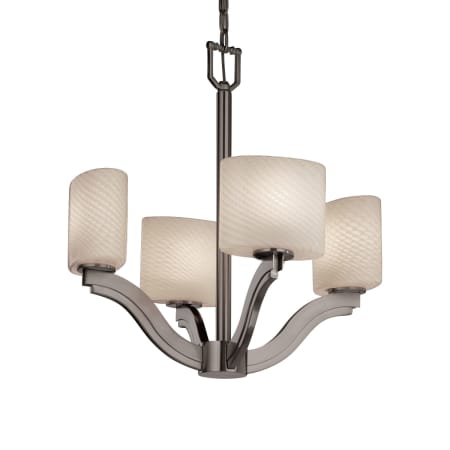 A large image of the Justice Design Group FSN-8970-30-WEVE Brushed Nickel