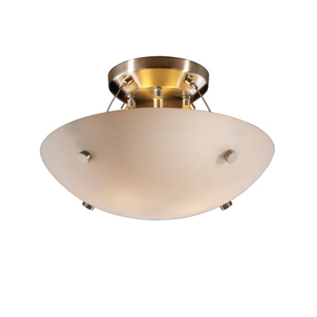 A large image of the Justice Design Group FSN-9650-35-OPAL-F1 Brushed Nickel