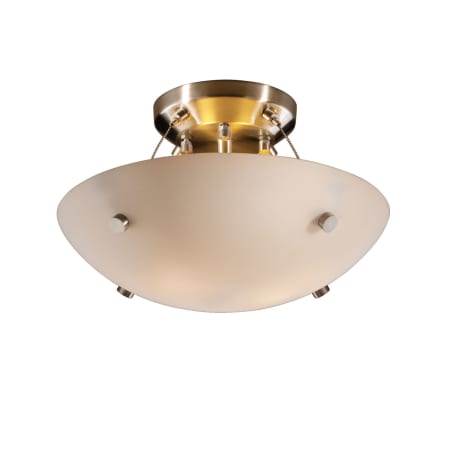 A large image of the Justice Design Group FSN-9650-35-OPAL-F1 Brushed Nickel