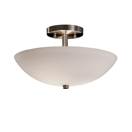 A large image of the Justice Design Group FSN-9690-35-OPAL Brushed Nickel