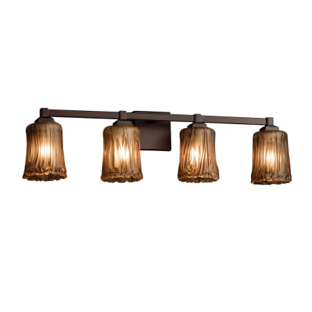 A large image of the Justice Design Group GLA-8434-16-AMBR Dark Bronze