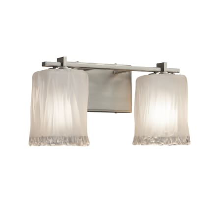 A large image of the Justice Design Group GLA-8442-26-WTFR Brushed Nickel