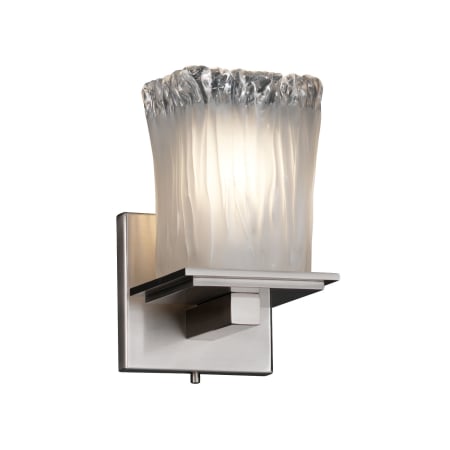 A large image of the Justice Design Group GLA-8671-26-WTFR Brushed Nickel