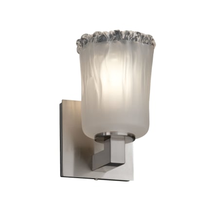 A large image of the Justice Design Group GLA-8921-16-WTFR Brushed Nickel