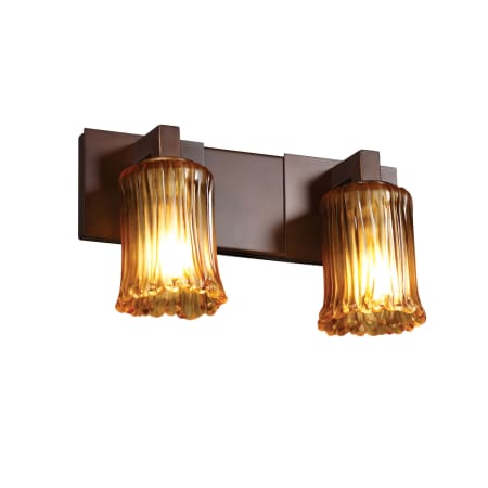 A large image of the Justice Design Group GLA-8922-16-AMBR Dark Bronze