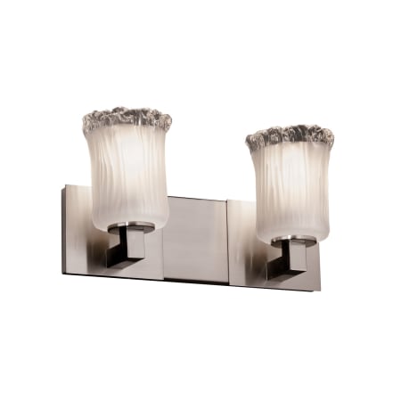 A large image of the Justice Design Group GLA-8922-16-WTFR Brushed Nickel