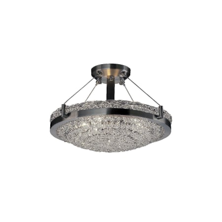 A large image of the Justice Design Group GLA-9681-35-LACE-LED-3000 Brushed Nickel