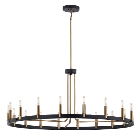 A large image of the Justice Design Group NSH-8045 Matte Black / Brass