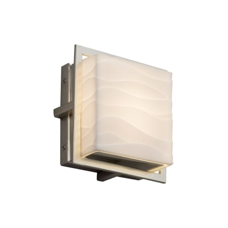 A large image of the Justice Design Group PNA-7561W-WAVE Brushed Nickel