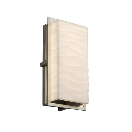A large image of the Justice Design Group PNA-7562W-WAVE Brushed Nickel