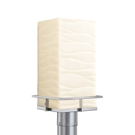 A large image of the Justice Design Group PNA-7563W-WAVE Brushed Nickel
