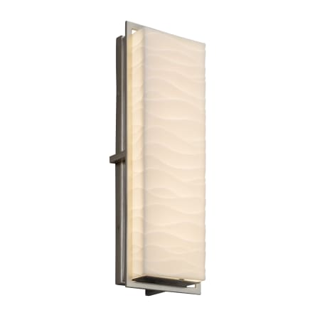 A large image of the Justice Design Group PNA-7564W-WAVE Brushed Nickel