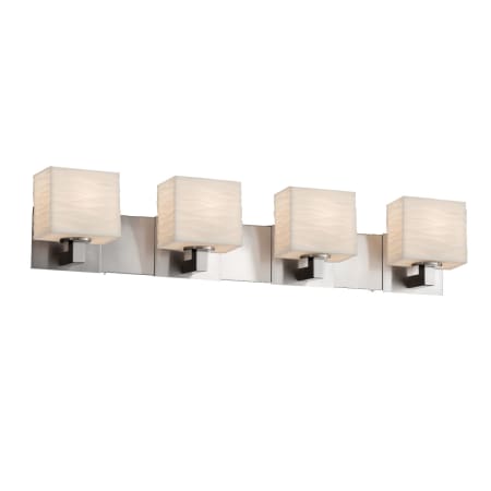 A large image of the Justice Design Group PNA-8924-55-WAVE-LED4-2800 Brushed Nickel