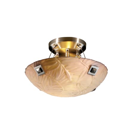 A large image of the Justice Design Group PNA-9650-35-BMBO-F4-LED-2000 Brushed Nickel