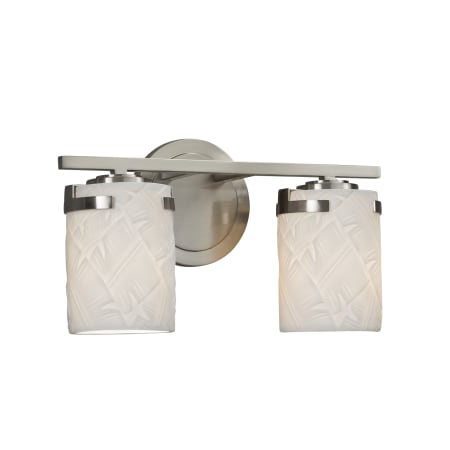 A large image of the Justice Design Group POR-8452-10-BANL-LED2-1400 Brushed Nickel