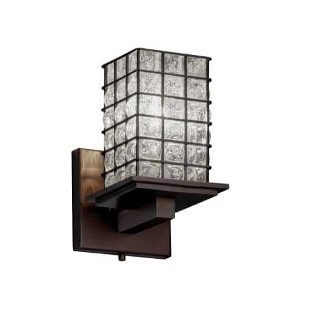 A large image of the Justice Design Group WGL-8671-15-GRCB Dark Bronze