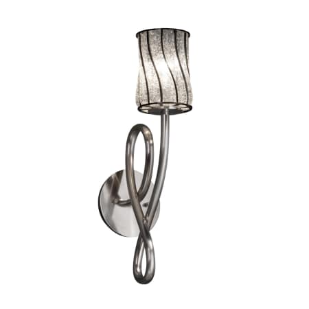 A large image of the Justice Design Group WGL-8911-10-SWCB Brushed Nickel