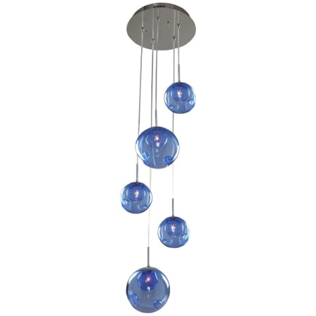 A large image of the Kalco 309541 Chrome / Sapphire Shade