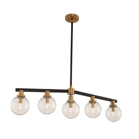 A large image of the Kalco 315452 Matte Black / Brushed Pearlized Brass