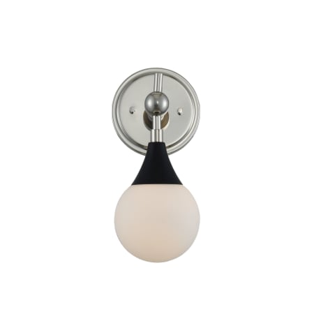 A large image of the Kalco 508531 Matte Black / Polished Nickel