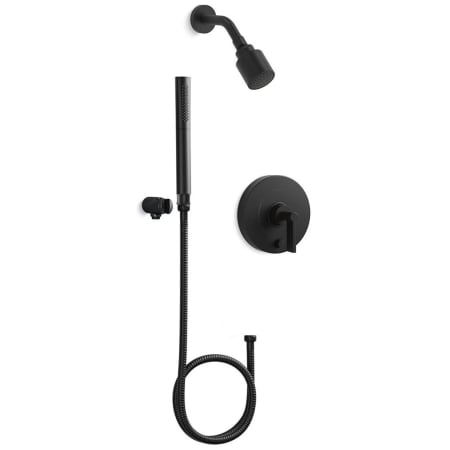 A large image of the Kallista ONE-5-PC-PB-LV-SYSTM-1.75 Matte Black