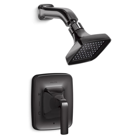 A large image of the Kallista P24715-LV-SHOWER Black Nickel