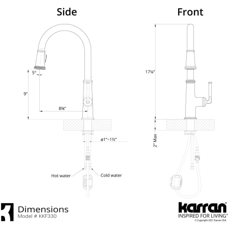 A large image of the Karran USA KKF330 Alternate Image