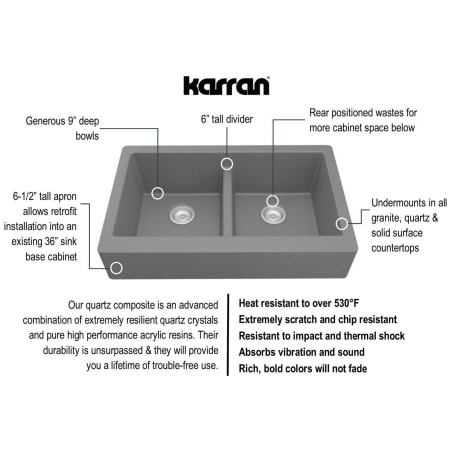 A large image of the Karran USA QAR-750-PK1 Alternate Image