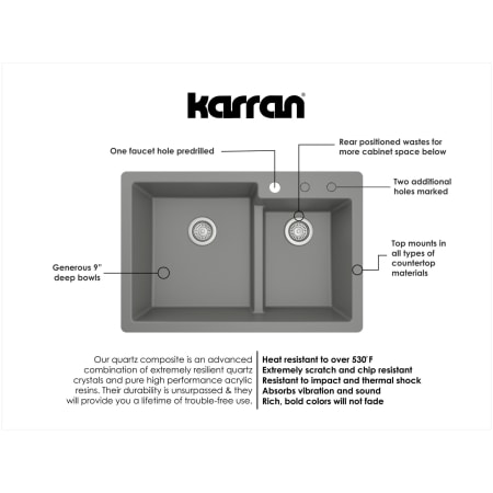A large image of the Karran USA QT-811-PK1 Alternate Image